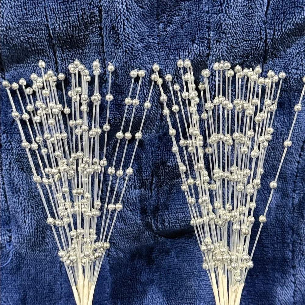 Decorative Silver Pearl Spray Bundle - Home Accents